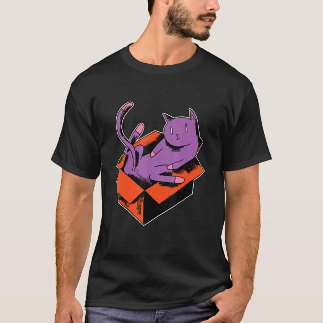 Katt i lådan t shirt (Framsida)