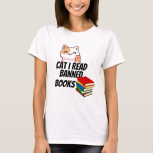 Katt I Läsa förbjuden Bokar T Shirt