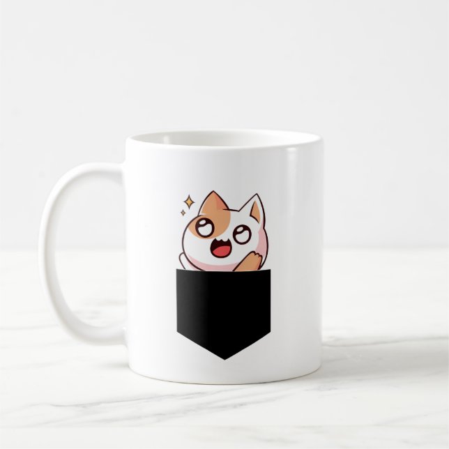 Katt i min fickur kaffemugg (Vänster)