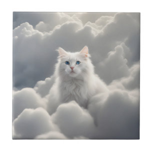 Katt i molnen kakelplatta