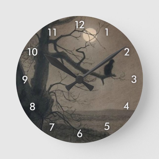 Katt i Moonlight, Alexandre Steinlen Rund Klocka (Framsida)