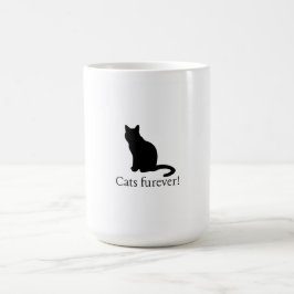 Katt i närheten av Cat mugg! Kaffemugg