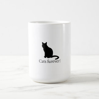 Katt i närheten av Cat mugg! Kaffemugg