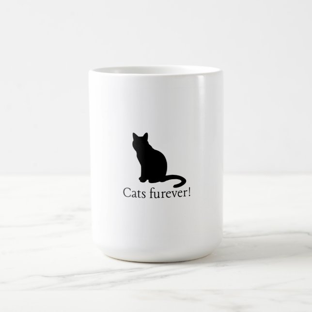 Katt i närheten av Cat mugg! Kaffemugg (Center)