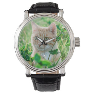Katt i naturen armbandsur