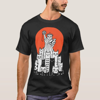 Katt i New York, NYC, Amerika, USA, Patriot, Manha T Shirt