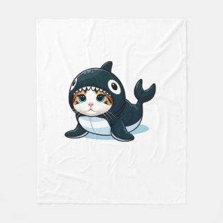 Katt i Orca Costume Fleecefilt