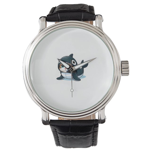 Katt i Orca-kostym Tank Top Armbandsur (Framsida)
