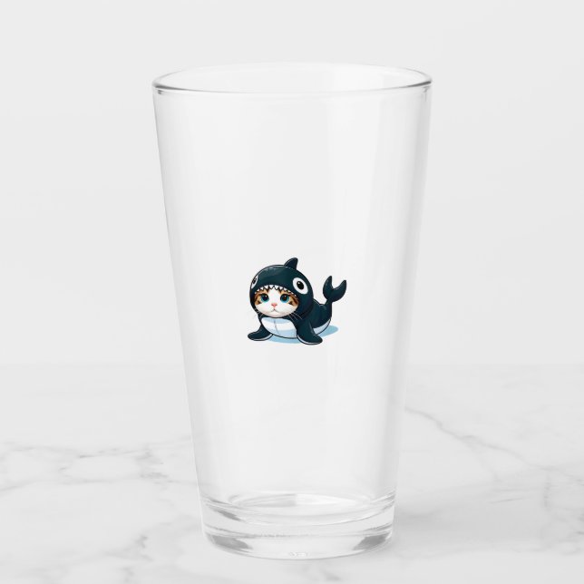 Katt i Orca-kostym Tank Top Glaskopp (Framsida)