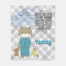 Katt i Pajamas Hugs Fleecefilt