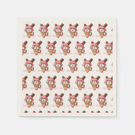 Katt i Perfekten Ice-Cream Cone Pappersservett