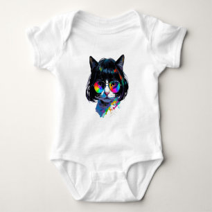 Katt i peruk + solglasögon (Målning #6) T Shirt