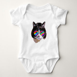 Katt i peruk + solglasögon (Målning #8) T Shirt
