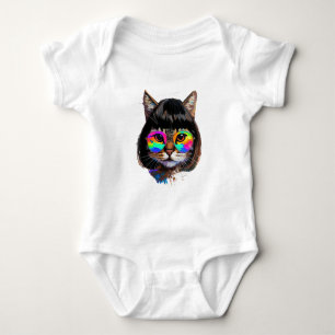 Katt i peruk + solglasögon (Målning #9) T Shirt
