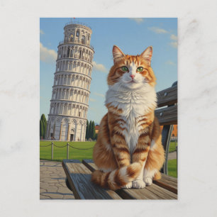 Katt i Pisa-Italien Vykort