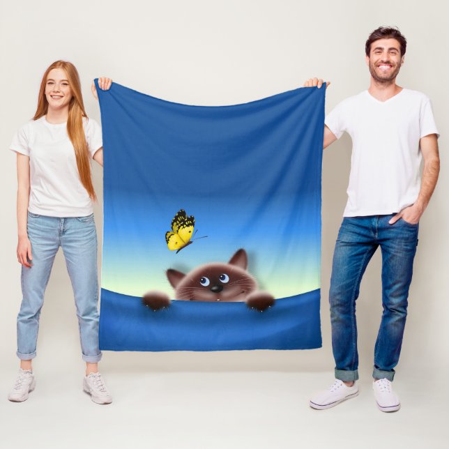 Katt i Pocket Fleecefilt (På plats)