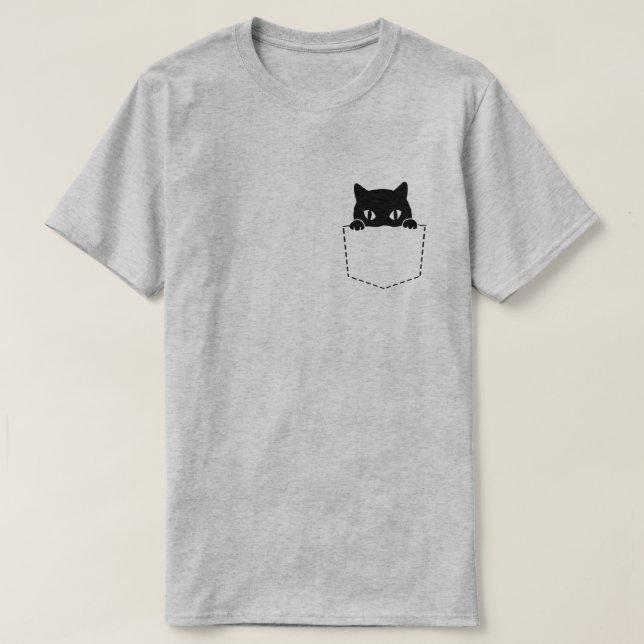 Katt i Pocket T Shirt (Design framsida)