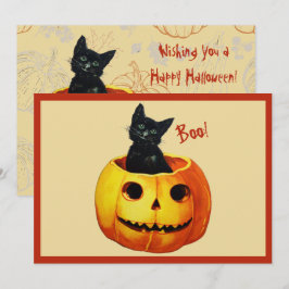 Katt i pumpa julkort