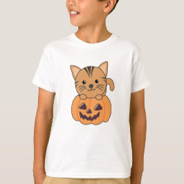 Katt i pumpkin Cats Halloween T Shirt