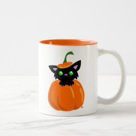 Katt i Pumpkin Coffee Mugg