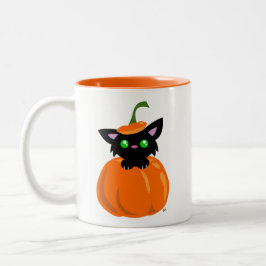 Katt i Pumpkin Coffee Mugg