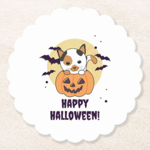 Katt i Pumpkin Sweet Cats Happy halloween Underlägg Papper