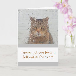 Katt i Rain Cancer Support Kort