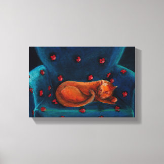 Katt i retur canvastryck