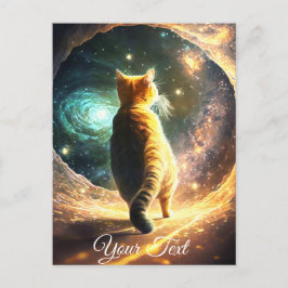 Katt i rymden Hål. Vykort