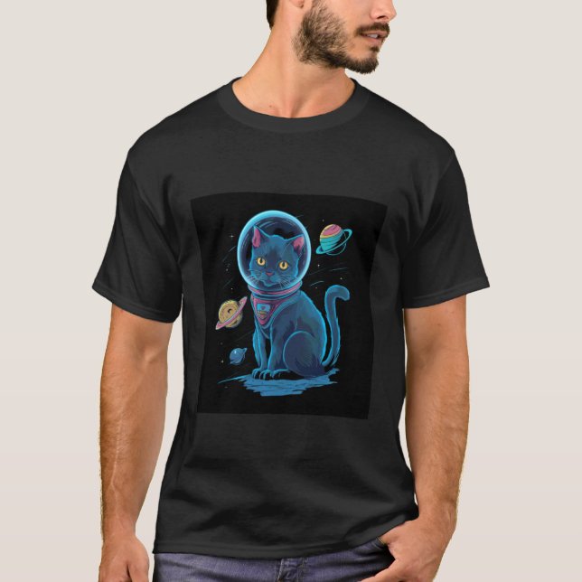 Katt i rymden t shirt (Framsida)