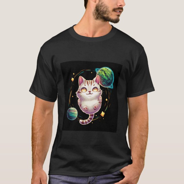 Katt i rymden t shirt (Framsida)