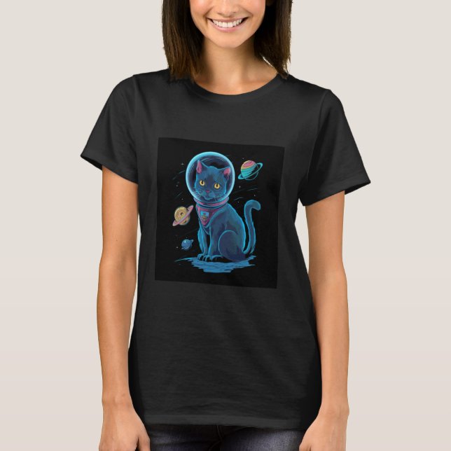 Katt i rymden t shirt (Framsida)