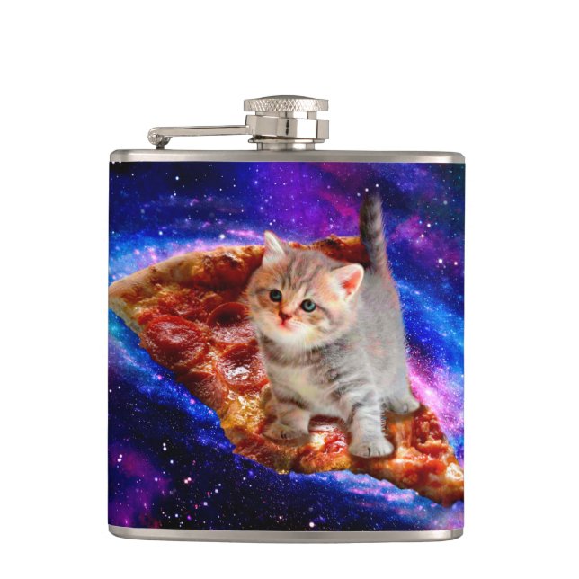 Katt i rymdspizza fickplunta (Framsidan)