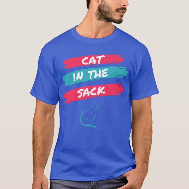 Katt i säckretro t shirt (Framsida)