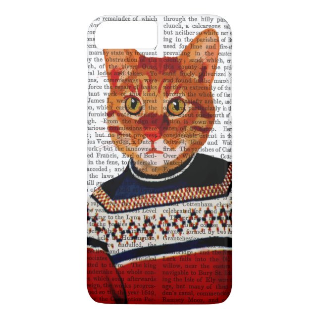 Katt i Ski Sweater 2 Case-Mate iPhone Skal (Baksida)