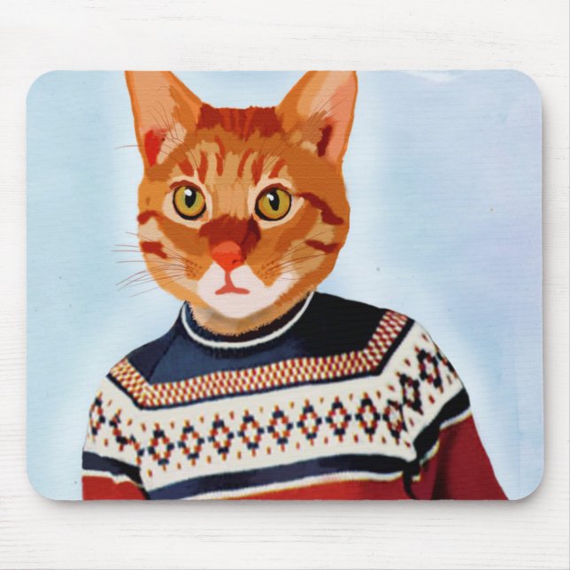 Katt i Ski Sweater Musmatta (Framsidan)