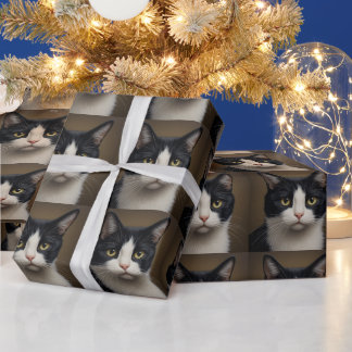Katt i smoking presentpapper