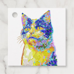 Katt i solljus gåvor etiketter