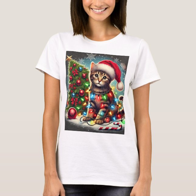 Katt i träd t shirt (Framsida)