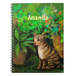 Katt i trädgården anteckningsbok