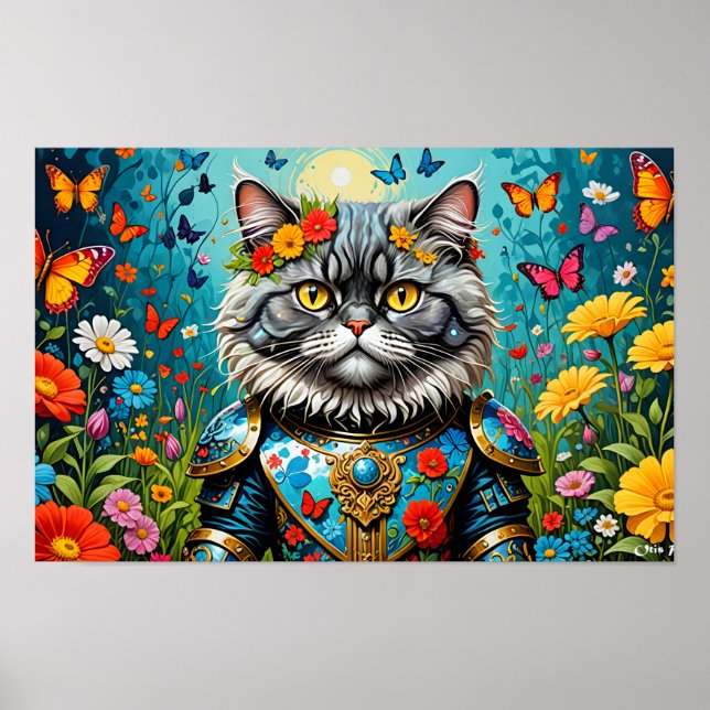 Katt i trädgården för öronbelysning 2 poster (Framsidan)