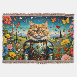 Katt i trädgården för öronbelysning filt