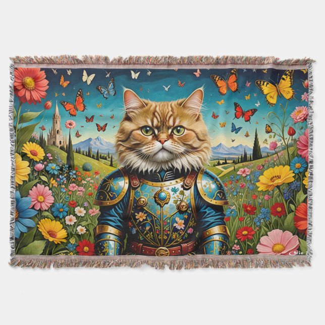 Katt i trädgården för öronbelysning filt (Framsidan)