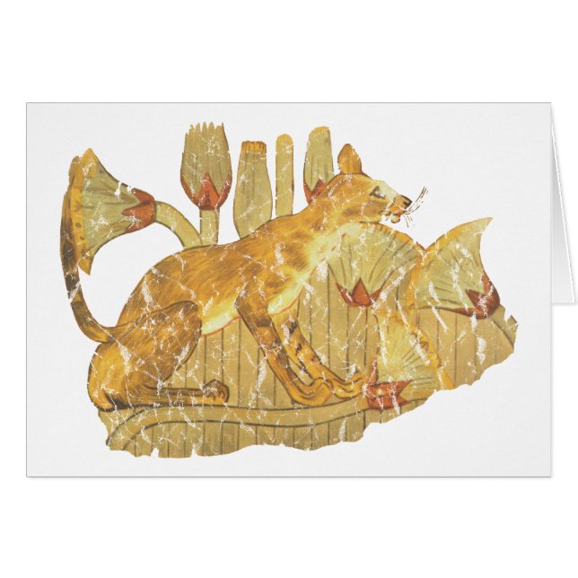 katt i träsk hälsningskort (Framsidan Horizontal)