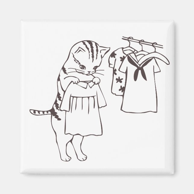 katt i tvätt magnet (Framsidan)