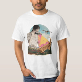 Katt i typfotografikollage t shirt