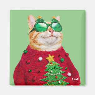 Katt i uggla magnet