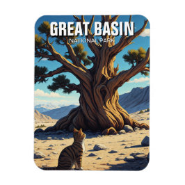 Katt i Underbara bäckenparken Nevada Magnet