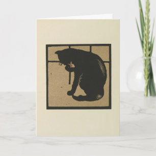 Katt - Illustration av kvadratiska djur Kort