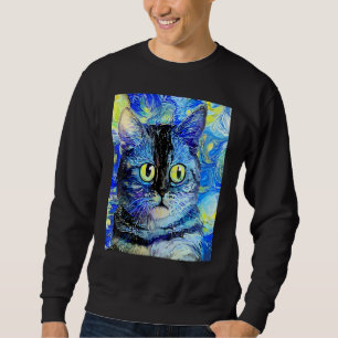 KATT IMPRESSIONIST Liten katt Katt Jag Är En Katt Lång Ärmad Tröja